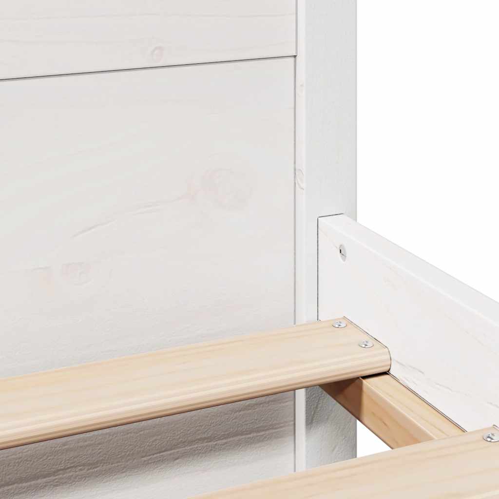 vidaXL Bed Frame without Mattress White 180x200 cm Super King Solid Wood Pine