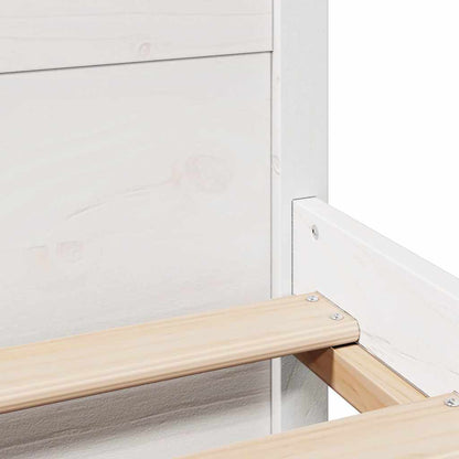 vidaXL Bed Frame without Mattress White 180x200 cm Super King Solid Wood Pine