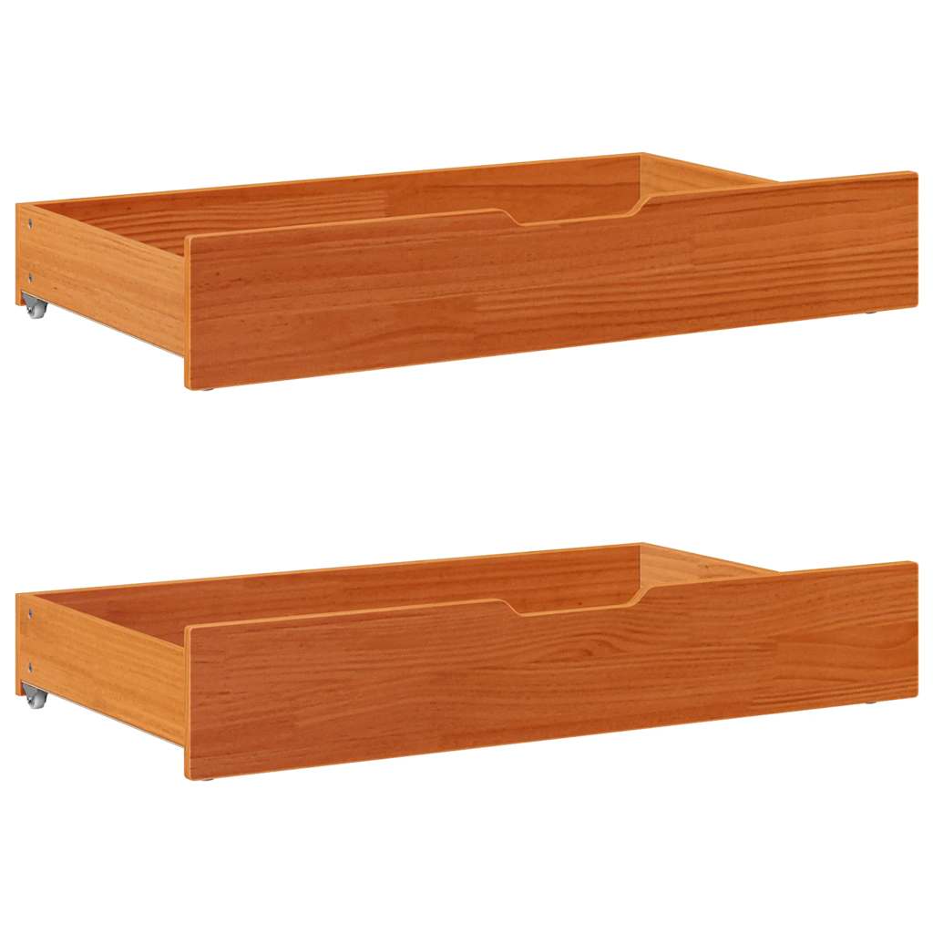 vidaXL Bed Frame without Mattress Wax Brown 150x200 cm King Size Solid Wood Pine