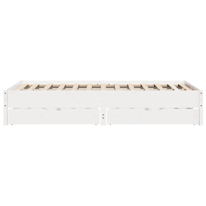 vidaXL Bed Frame without Mattress White 140x200 cm Solid Wood Pine