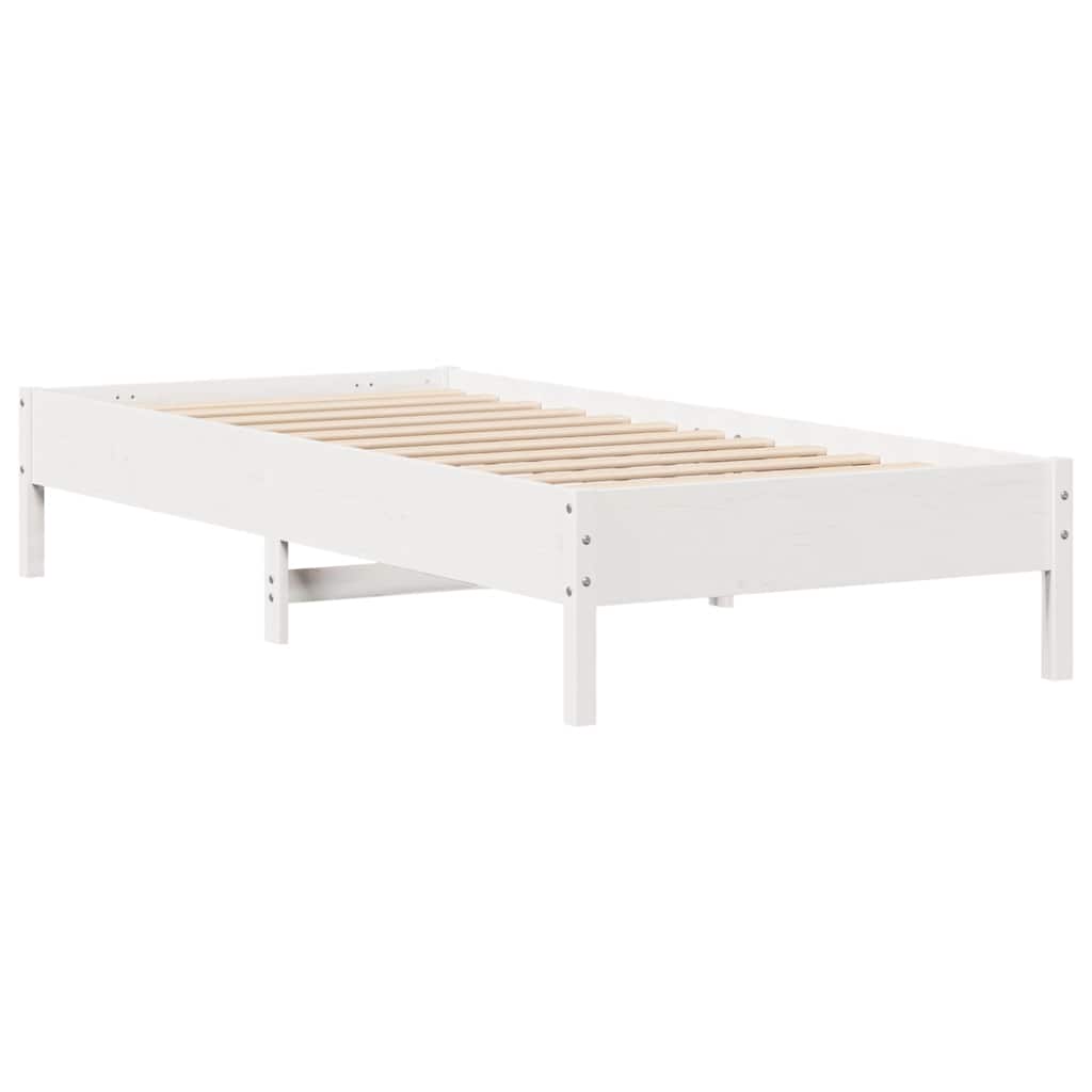 vidaXL Bed Frame without Mattress White 90x200 cm Solid Wood Pine
