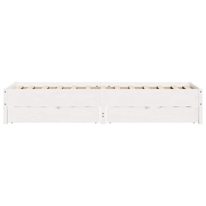 vidaXL Bed Frame without Mattress White 90x200 cm Solid Wood Pine