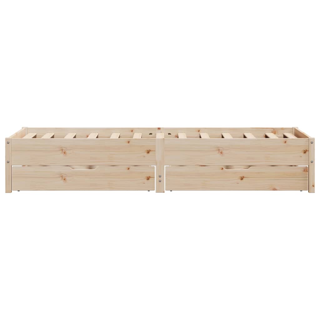 vidaXL Bed Frame without Mattress 75x190 cm Small Single Solid Wood Pine