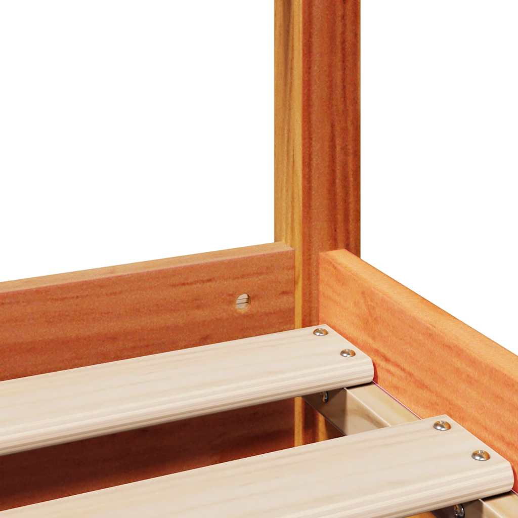 vidaXL Bed Frame without Mattress Wax Brown 200x200 cm Solid Wood Pine