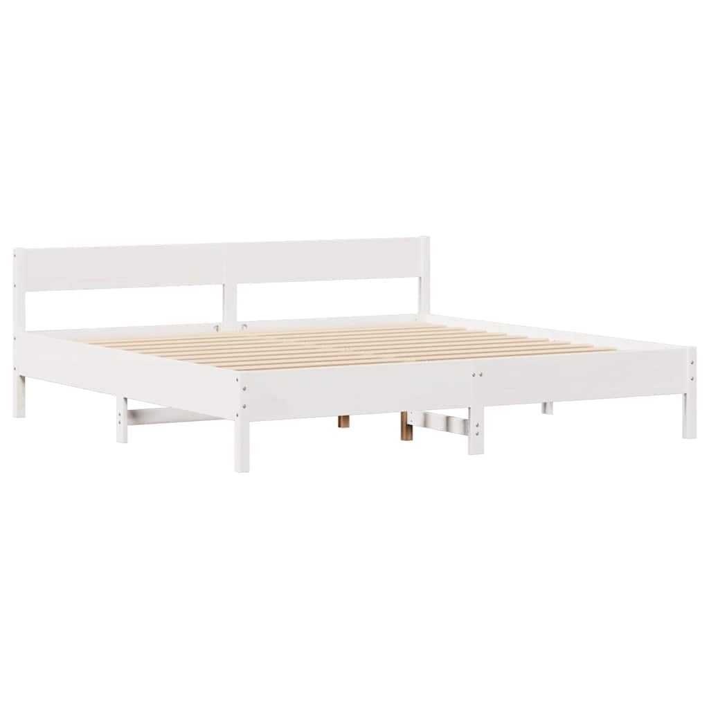vidaXL Bed Frame without Mattress White 160x200 cm Solid Wood Pine