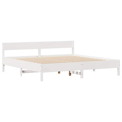 vidaXL Bed Frame without Mattress White 160x200 cm Solid Wood Pine