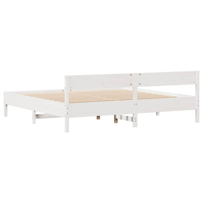 vidaXL Bed Frame without Mattress White 160x200 cm Solid Wood Pine