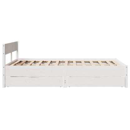 vidaXL Bed Frame without Mattress White 140x200 cm Solid Wood Pine