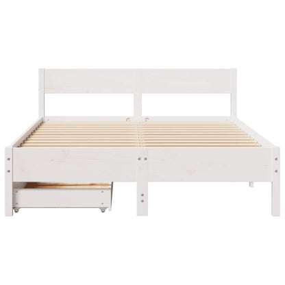 vidaXL Bed Frame without Mattress White 120x200 cm Solid Wood Pine