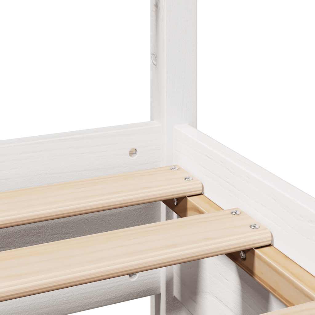 vidaXL Bed Frame without Mattress White 120x200 cm Solid Wood Pine