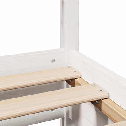 vidaXL Bed Frame without Mattress White 140x190 cm Solid Wood Pine