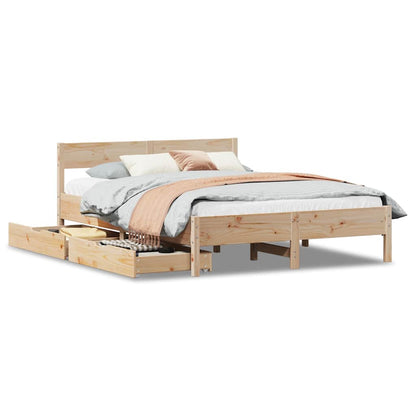 vidaXL Bed Frame without Mattress 120x190 cm Small Double Solid Wood Pine