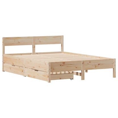vidaXL Bed Frame without Mattress 120x190 cm Small Double Solid Wood Pine