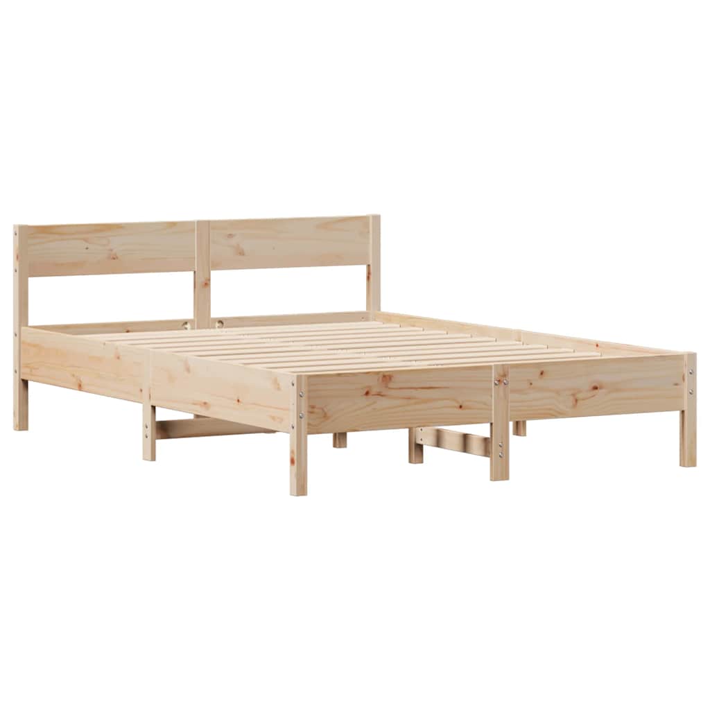 vidaXL Bed Frame without Mattress 120x190 cm Small Double Solid Wood Pine