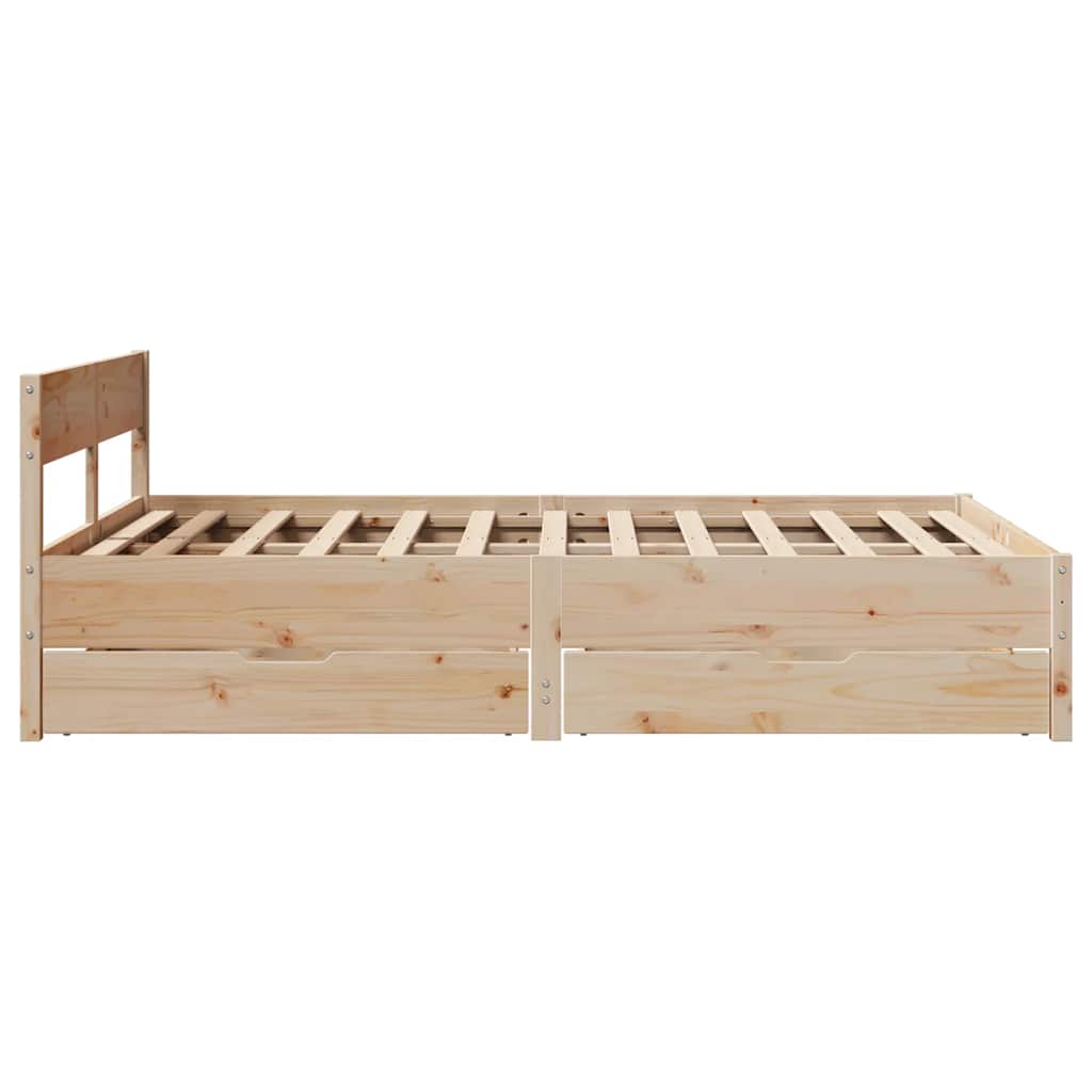 vidaXL Bed Frame without Mattress 120x190 cm Small Double Solid Wood Pine