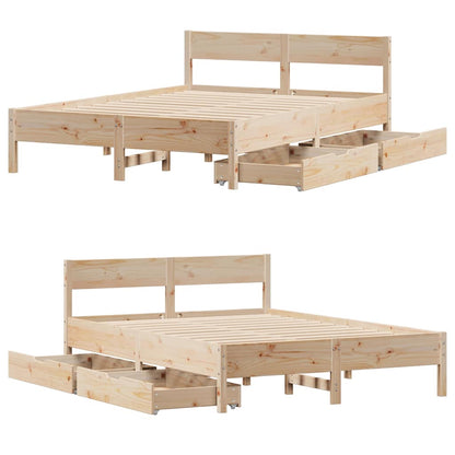 vidaXL Bed Frame without Mattress 120x190 cm Small Double Solid Wood Pine