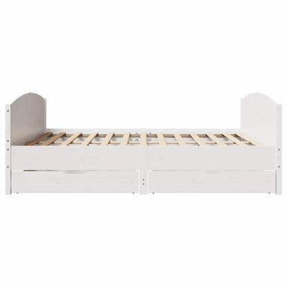 vidaXL Bed Frame without Mattress White 160x200 cm Solid Wood Pine