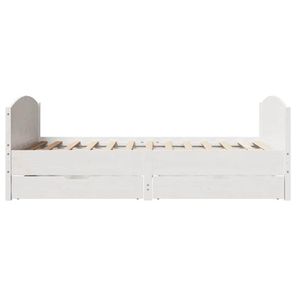 vidaXL Bed Frame without Mattress White 140x200 cm Solid Wood Pine