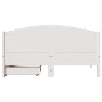 vidaXL Bed Frame without Mattress White 120x200 cm Solid Wood Pine