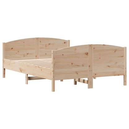 vidaXL Bed Frame without Mattress 140x190 cm Solid Wood Pine