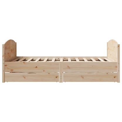 vidaXL Bed Frame without Mattress 135x190 cm Double Solid Wood Pine