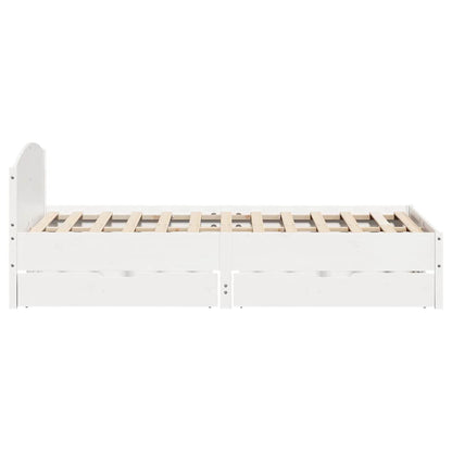 vidaXL Bed Frame without Mattress White 140x200 cm Solid Wood Pine