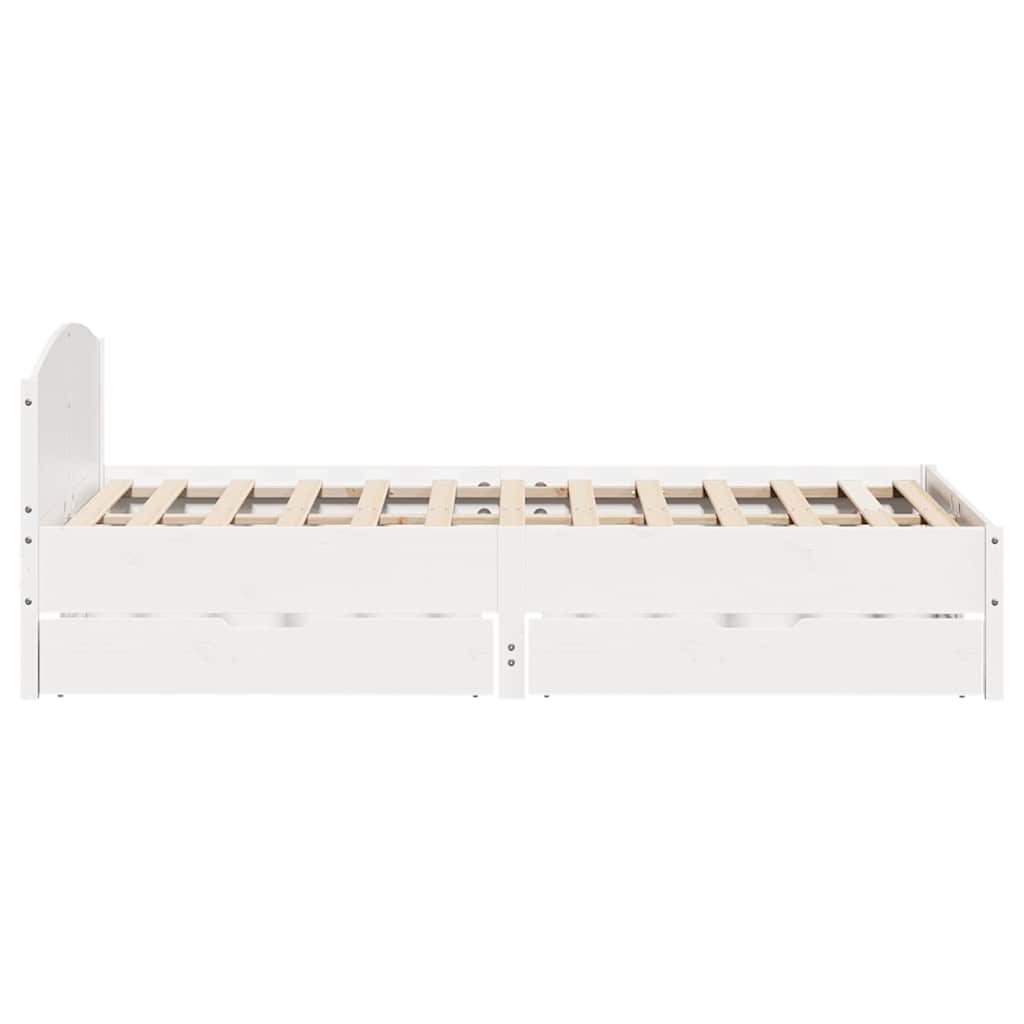 vidaXL Bed Frame without Mattress White 120x200 cm Solid Wood Pine