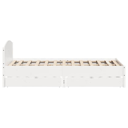vidaXL Bed Frame without Mattress White 120x200 cm Solid Wood Pine