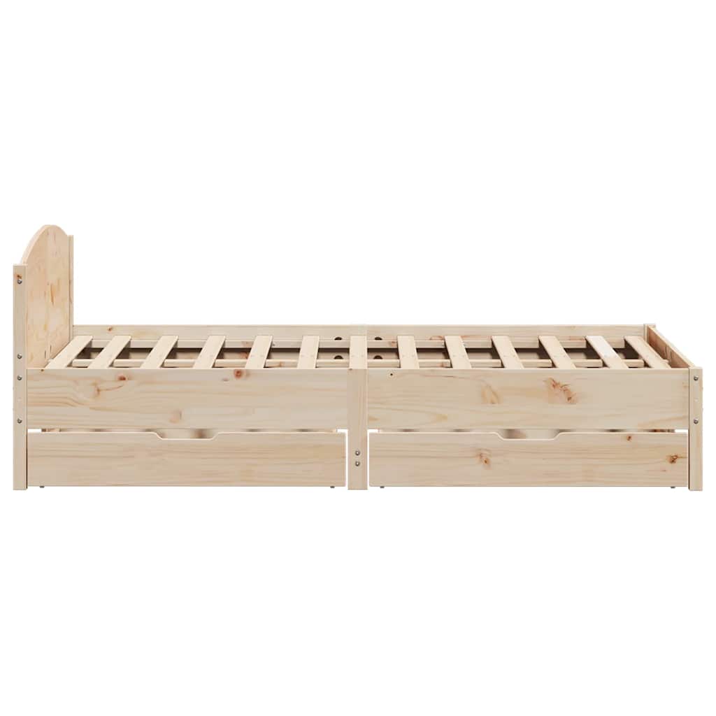 vidaXL Bed Frame without Mattress 135x190 cm Double Solid Wood Pine