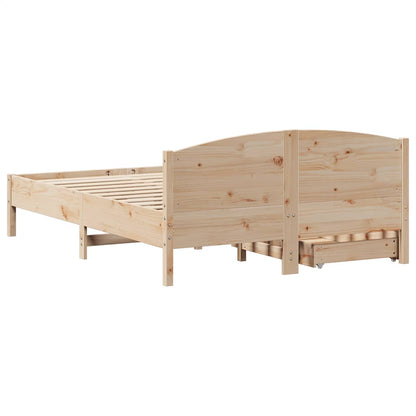 vidaXL Bed Frame without Mattress 135x190 cm Double Solid Wood Pine