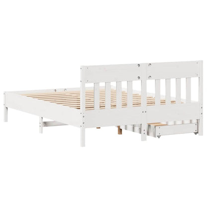 vidaXL Bed Frame without Mattress White 160x200 cm Solid Wood Pine