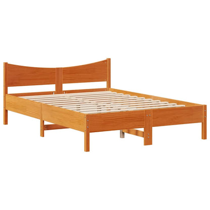 vidaXL Bed Frame with Drawers Wax Brown 160x200 cm Solid Wood Pine