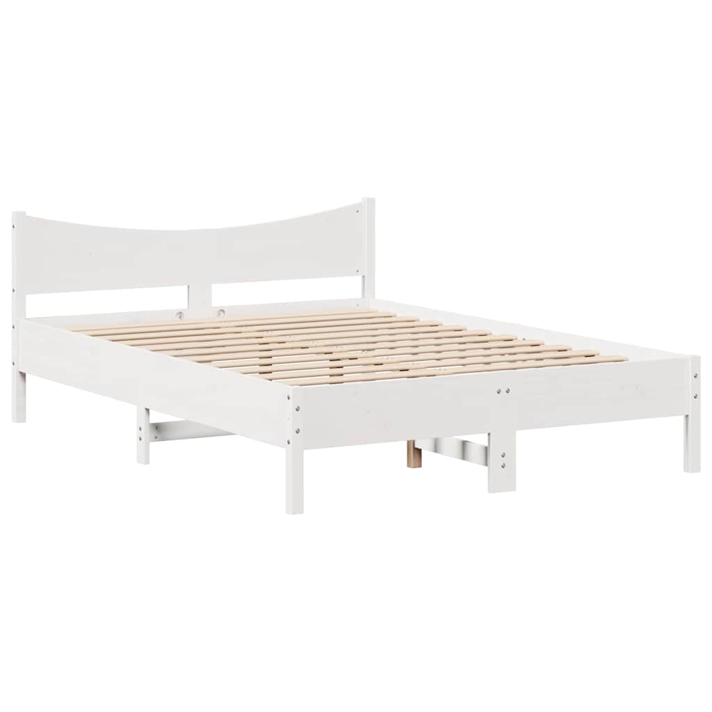 vidaXL Bed Frame with Drawers White 120x200 cm Solid Wood Pine
