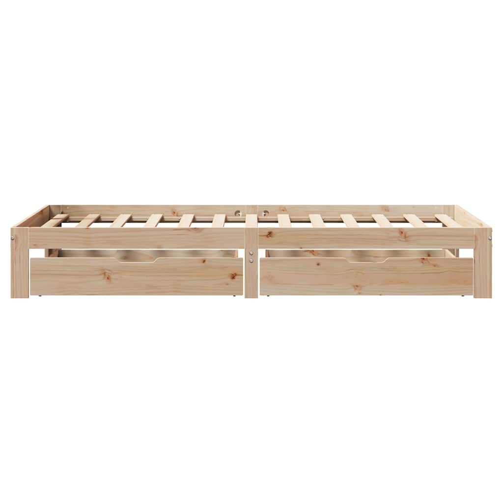 vidaXL Bed Frame with Drawers without Mattress 90x190 cm Single