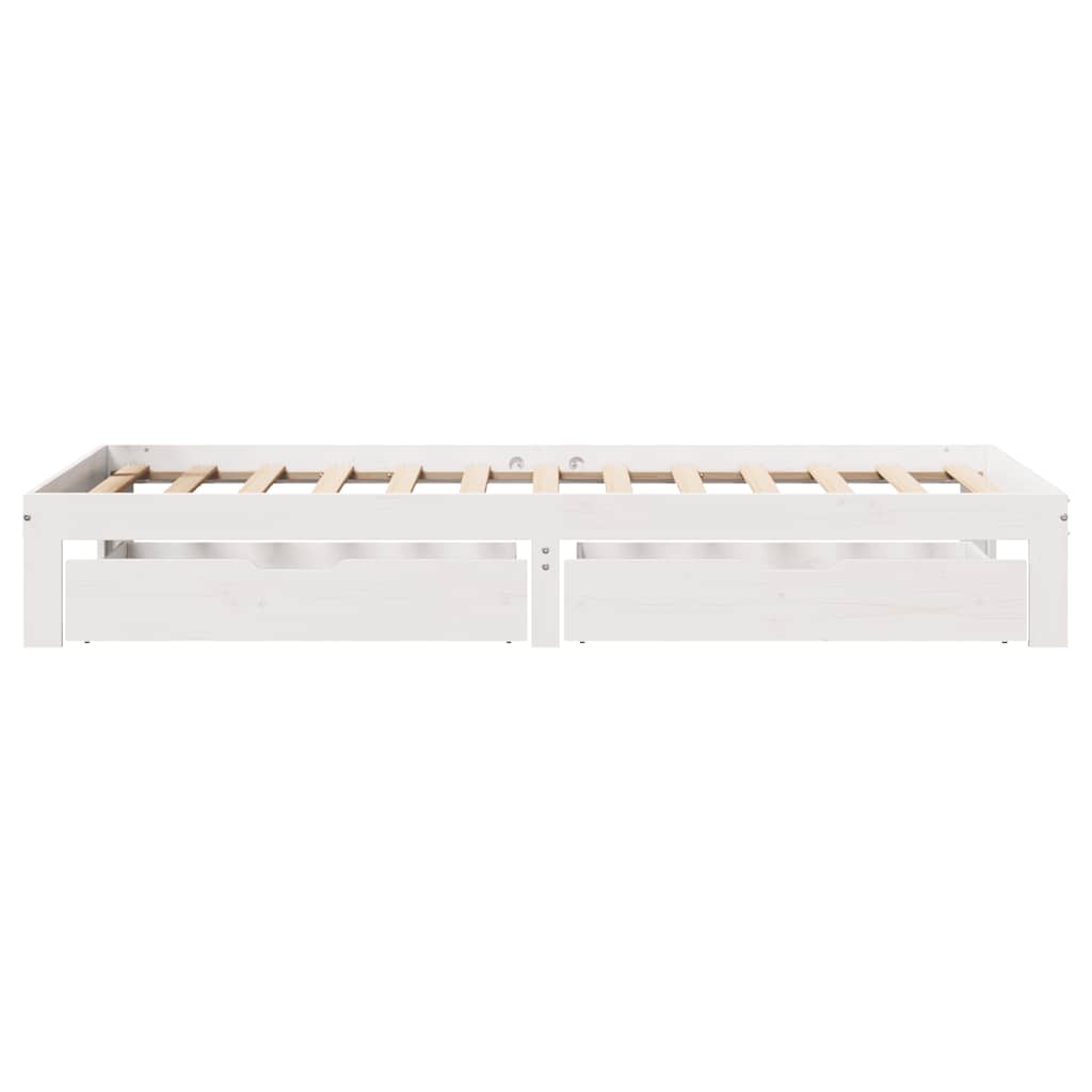 vidaXL Bed Frame with Drawers without Mattress White 90x200 cm