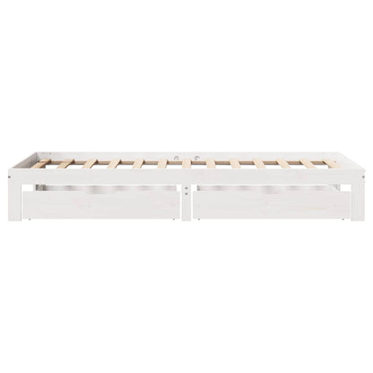 vidaXL Bed Frame with Drawers without Mattress White 90x200 cm