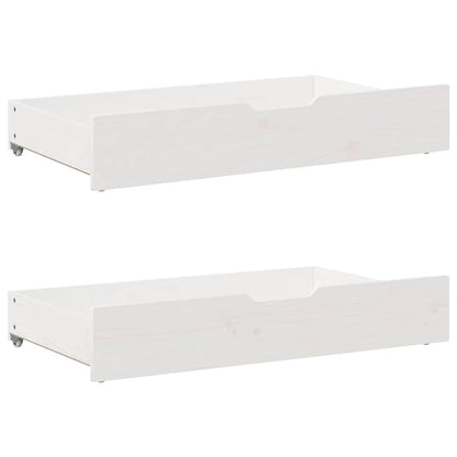 vidaXL Bed Frame with Drawers without Mattress White 120x200 cm