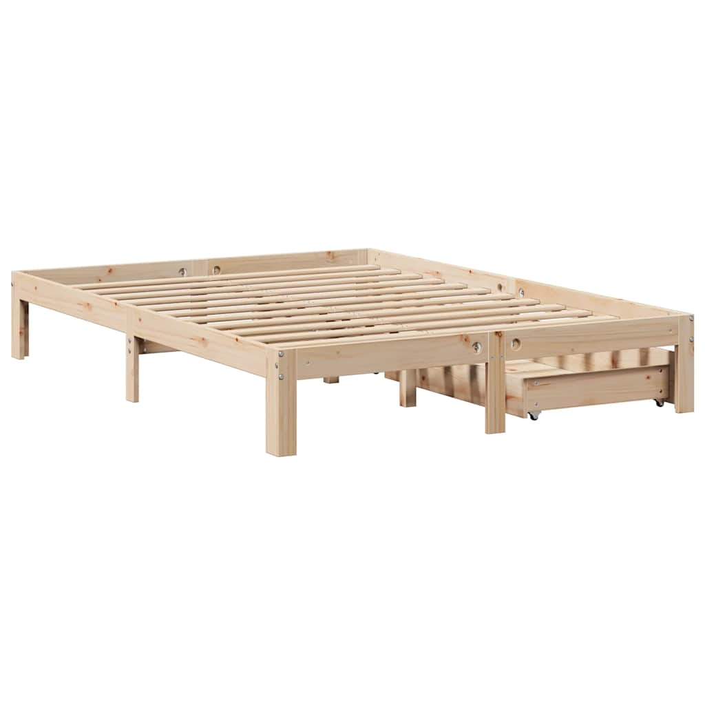 vidaXL Bed Frame with Drawers without Mattress 140x200 cm