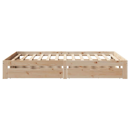 vidaXL Bed Frame with Drawers without Mattress 150x200 cm King Size
