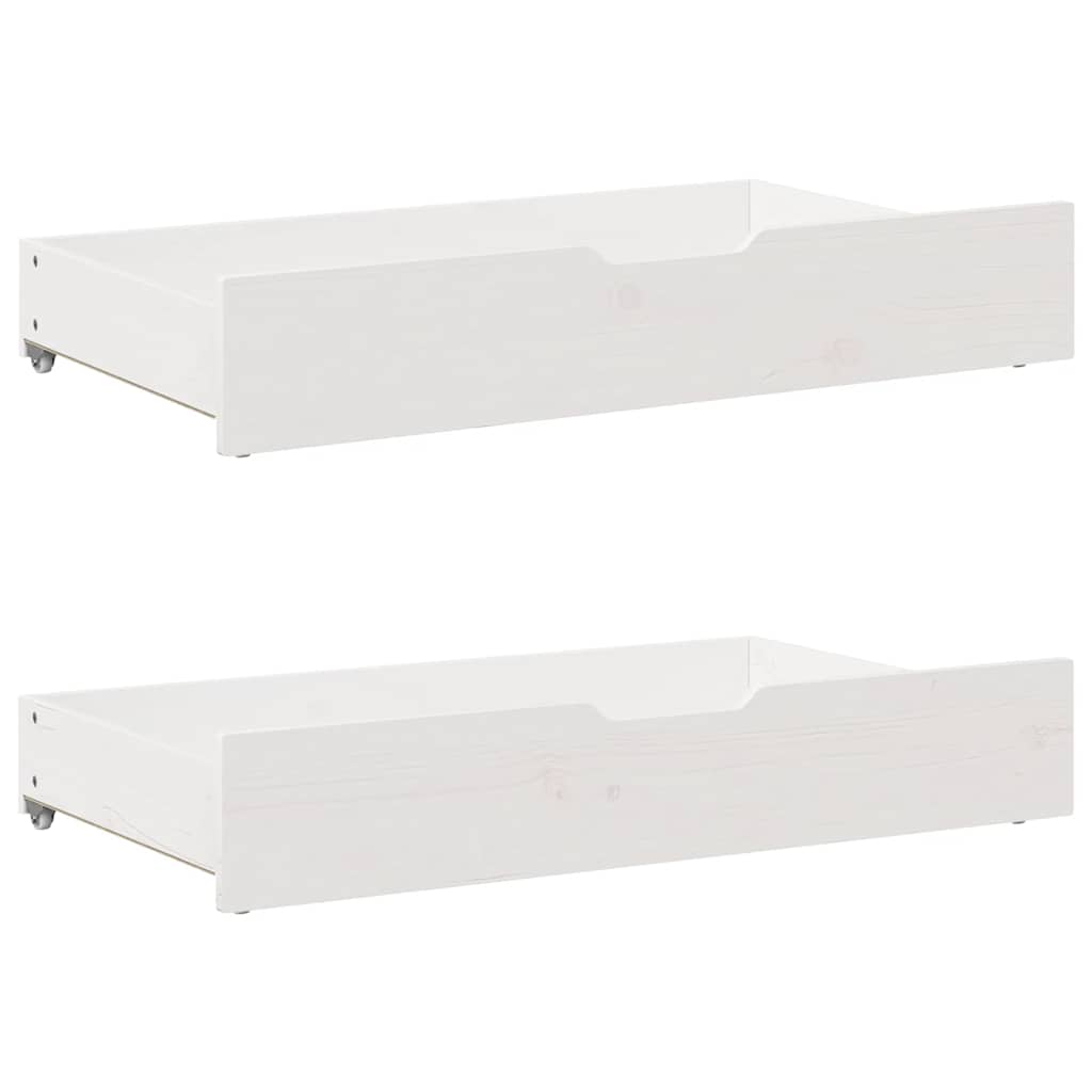 vidaXL Bed Frame with Drawers without Mattress White 150x200 cm King Size