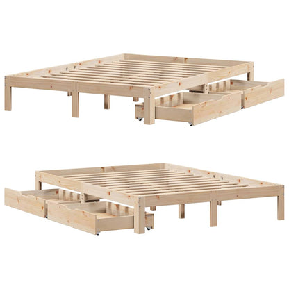 vidaXL Bed Frame with Drawers without Mattress 160x200 cm