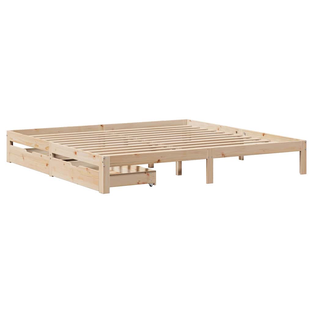 vidaXL Bed Frame with Drawers without Mattress 180x200 cm Super King