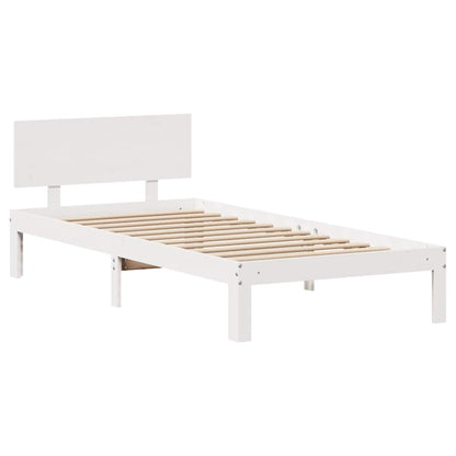 vidaXL Bed Frame with Drawers without Mattress White 75x190 cm Small Single
