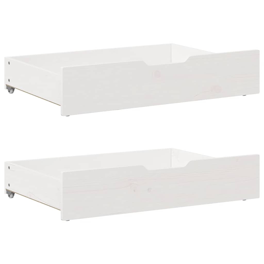 vidaXL Bed Frame with Drawers without Mattress White 75x190 cm Small Single