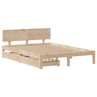 vidaXL Bed Frame with Drawers without Mattress 120x190 cm Small Double