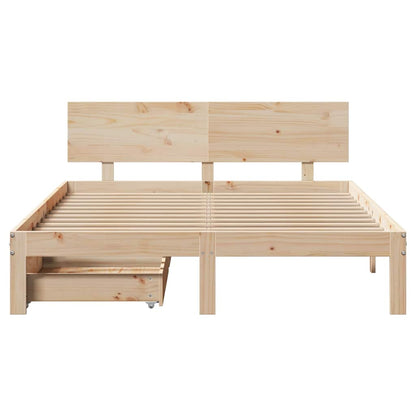 vidaXL Bed Frame with Drawers without Mattress 120x190 cm Small Double