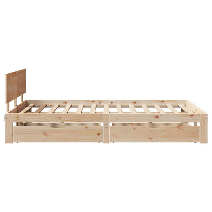 vidaXL Bed Frame with Drawers without Mattress 120x190 cm Small Double