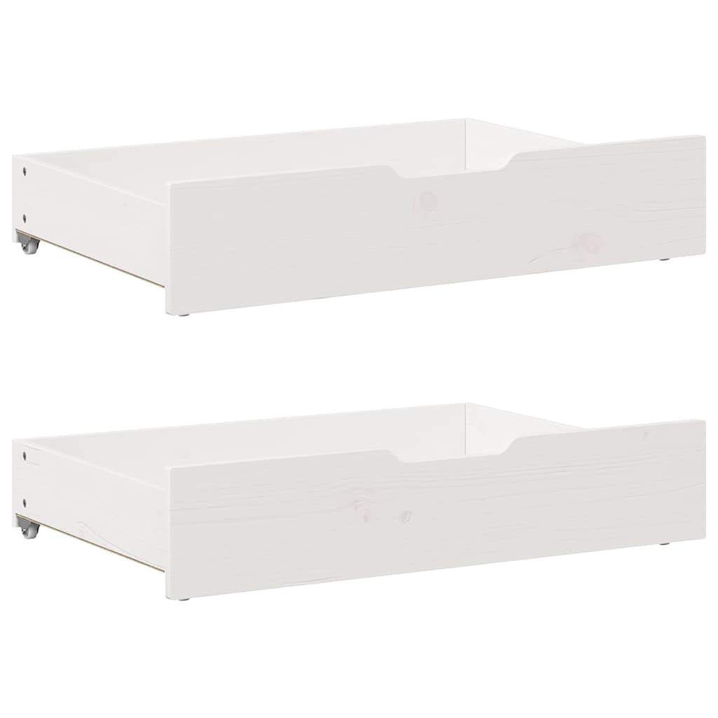 vidaXL Bed Frame with Drawers without Mattress White 120x190 cm Small Double