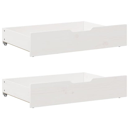 vidaXL Bed Frame with Drawers without Mattress White 120x190 cm Small Double