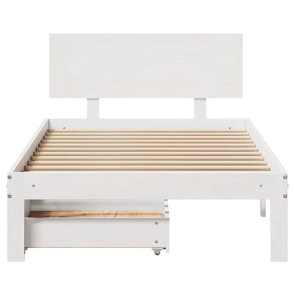 vidaXL Bed Frame with Drawers without Mattress White 90x200 cm